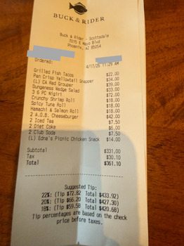 Consumer Review - Food Safety Buck & Rider Scottsdale, East Mayo Boulevard, Phoenix, AZ, USA After lunch at Buck & Rider, I stated... photo #1