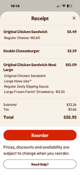 Avis du consommateur - Sécurité alimentaire Chicken sandwich, Muncie, IN, USA My symptoms started halfway through my meal after I began eating a... photo #2