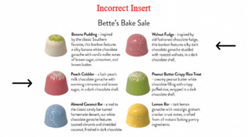 Retiro de alimentos French Broad Chocolate Bette's Bake Sale Bonbon Collection recalled due to Undeclared Allergens Upda... foto #2
