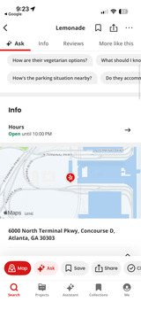 Reseña del consumidor - Seguridad alimentaria Concourse D, North Terminal Parkway, Atlanta, GA, USA Restaurant was called “Lemonade” with fresh ju... foto #2