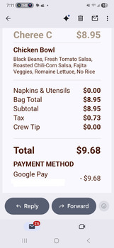 Reseña del consumidor - Seguridad alimentaria Chipotle Mexican Grill, River Rapids Drive, Coon Rapids, MN, USA Thursday, May 14, ordered protein b... foto #3