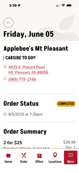 Verbraucherbewertung – Lebensmittelsicherheit Applebee's Grill + Bar, East Pickard Road, Mount Pleasant, MI, USA June 5 th 2026 
3 cheese chicken... Foto #2