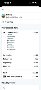 Verbraucherbewertung – Lebensmittelsicherheit Subway, Wragby Road, Lincoln, UK I ordered a chicken Tikka salad yesterday and found raw uncooked ch... Foto #3