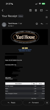 Avis du consommateur - Sécurité alimentaire Yard House, Stockdale Highway, Bakersfield, CA, USA Had romaine and kale salad and Maui pineapple ch... photo #2