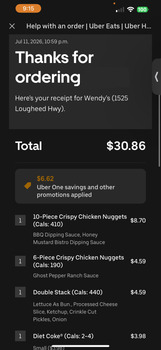 Avaliação do consumidor - Segurança alimentar Wendy's, Lougheed Highway, Port Coquitlam, BC, Canada Last night: July 11th around 10pm Uber Eats Or... foto #2