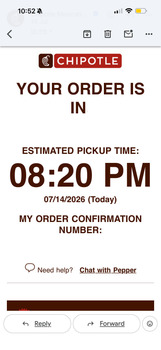 Verbraucherbewertung – Lebensmittelsicherheit Chipotle Mexican Grill, 3395 West Chandler Boulevard, Chandler, AZ, USA After ordering and eating me... Foto #2