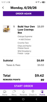 Avis du consommateur - Sécurité alimentaire Taco Bell, 131 South Crooks Road, Clawson, MI, USA I added a copy of my order from the app.  I ate t... photo #2