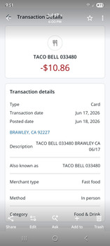 Avaliação do consumidor - Segurança alimentar Taco Bell, West Main Street, Brawley, CA 92227, USA I ended up in the emergency  room with watery di... foto #2