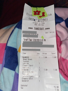 مراجعة المستهلك - سلامة الغذاء Chicken Salad Chick, Gause Boulevard, Slidell, LA, USA My husband and I just ate here today. As I ca... صورة فوتوغرافية #2