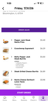 مراجعة المستهلك - سلامة الغذاء Taco Bell, Veterans Parkway, Bloomington, IL, USA I had Taco Bella I ordered a Melty Pepper Jack Ste... صورة فوتوغرافية #4
