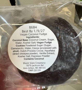 Rappel d'aliments Blank Slate Creamery Recalls Coconut Fudge Sandwiches due to Undeclared Allergen Blank Slate Creamer... photo #2
