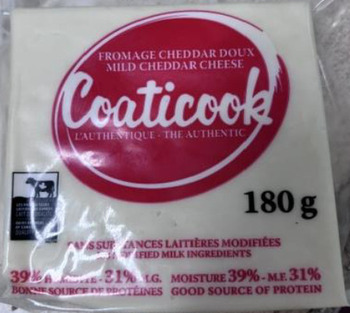 Retiro de alimentos Coaticook White Cheddar Cheeses recalled due to Listeria Contamination Laiterie de Coaticook Limitée... foto #3