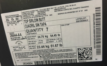 Food Recall Corte Argentino Raw Beef recalled due to Imported Without Reinspection Corte Argentino USA LLC of Av... Foto #2