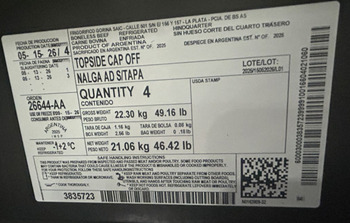 Food Recall Corte Argentino Raw Beef recalled due to Imported Without Reinspection Corte Argentino USA LLC of Av... Foto #4