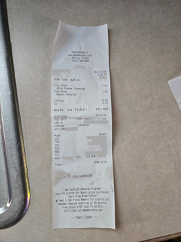 Avis du consommateur - Sécurité alimentaire Papa Murphy's | Take 'N' Bake Pizza, Ivy Street, Junction City, OR, USA I ordered a club salad yeste... photo #2