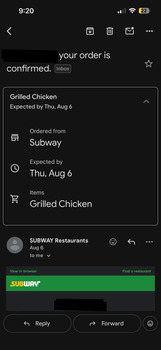 Avaliação do consumidor - Segurança alimentar Subway, Wallins Corners Road, Amsterdam, NY, USA I purchased a grilled chicken sandwich with no mayo... foto #2
