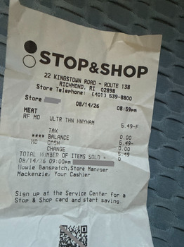 Avaliação do consumidor - Segurança alimentar Stop & Shop, Stilson Road, Richmond, RI, USA I brought Hillshire farm honey ham sometime in the firs... foto #4