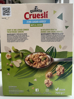 Reseña del consumidor - Seguridad alimentaria Quaker Cruesli Zero Sugar Added Nuts & Seeds, Albert Heijn XL, Tilburg, North Brabant, Netherlands I... foto #3