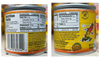 Rappel d'aliments Canned Chicken Vienna-Style Sausage Products alerted due to Illegal Import from Jamaica The U.S. Dep... photo #4