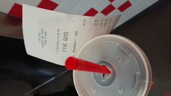 Consumer Review - Food Safety Five Guys, Johnston Road, Wan Chai, Hong Kong I had a bacon cheeseburger with A1 steak sauce and gri... photo #1
