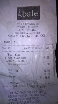 Consumer Review - Food Safety Ba Le Sandwich Shop, North Broadway, Chicago, IL, USA i had the veg sandwich around 6 or 7 pm saturd... photo #2