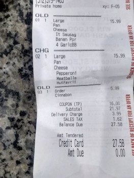 Consumer Review - Food Safety Pizza Hut, University Boulevard, Round Rock, Texas, USA All 4 of us still sick on 6/9 after ordering... photo #4