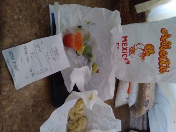 Consumer Review - Food Safety Alberto's Mexican Food, Orange Street, Redlands, CA, USA I had carne asada burrito, Started after I... photo #2
