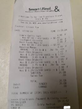 Consumer Review - Food Safety Smart & Final, 350 7th Ave, San Francisco, CA 94118, USA ate salad bowls "nourish bowls, southwest c... photo #1