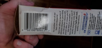 Consumer Review - Food Safety Sara Lee Cheesecake Crust Just bought a frozen Sara Lee Cheesecake for my son's birthday. When cutti... photo #3