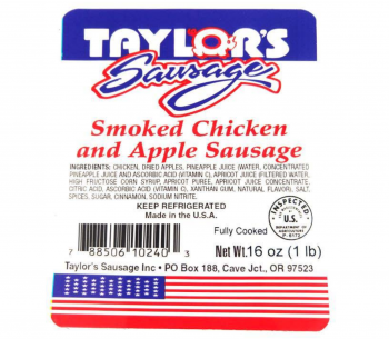 Food Recall TAYLOR’S Sausage Smoked Chicken & Apple and Sausage Cheddar Dogs Recalled Due to Mislabeling  Taylor... photo #2