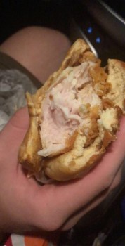 Consumer Food Safety Report Popeyes Louisiana Kitchen Happy we waited 2 whole months for  not just one but TWO raw chicken sandw... photo #2