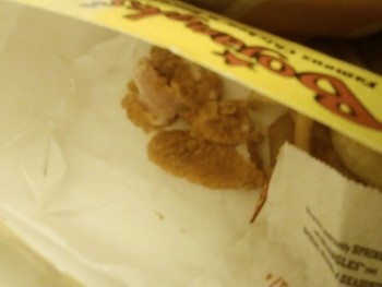 Consumer Food Safety Report Bojangles' Famous Chicken 'n Biscuits please help my man bit into a RAW chicken tender. The breading... photo #2