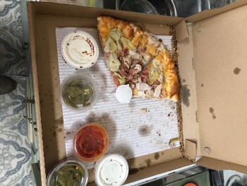 Consumer Review - Food Safety Me-n-Ed's Pizzeria, Manning Avenue, Reedley, CA, USA Got a large chicken bacon artichoke heart pizza... photo #2