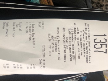 Consumer Review - Food Safety McDonald's, South Broadway, Minot, ND, USA I had a sausage egg McMuffin with medium French fries. As... photo #1