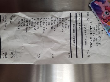 Consumer Review - Food Safety KFC, North Loop Drive, Lacy Lakeview, TX, USA When I got there they told me the drive- thru was clos... photo #3