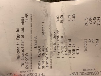 Consumer Review - Food Safety Eggslut, Las Vegas, NV, USA Ate an undercooked fairfax and had to power walk back to the Cosimo (iro... photo #2
