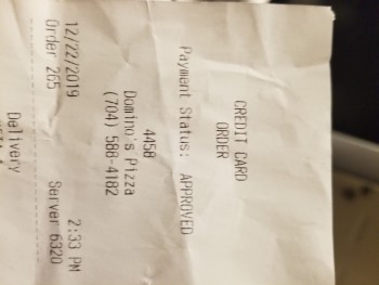 Consumer Review - Food Safety Domino's Pizza, 9107 S Tryon St, Charlotte, NC 28273, USA Cheese and pepperoni pizza from here. Ever... photo #2