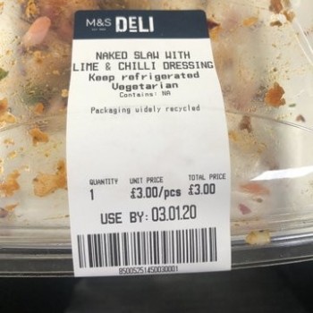 Consumer Food Safety Report Marks & Spencer, UK have just put what looks and felt like raw chicken in my mouth found in your nak... photo #1