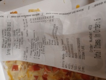 Consumer Review - Food Safety Taco Bell, East Belt Line Road, Richardson, Texas, USA Mexican Pizza, 10:20pm Jan. 16, 2020:

Purc... photo #3