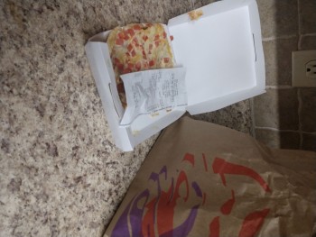 Consumer Review - Food Safety Taco Bell, East Belt Line Road, Richardson, Texas, USA Mexican Pizza, 10:20pm Jan. 16, 2020:

Purc... photo #2