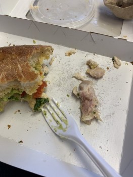 Consumer Food Safety Report Panera Bread just found partially raw chicken in my frontega chicken sandwich. I think y’all should... photo #1