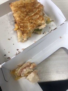 Consumer Food Safety Report Panera Bread uncooked, raw chicken in my sandwich today. ? photo #2