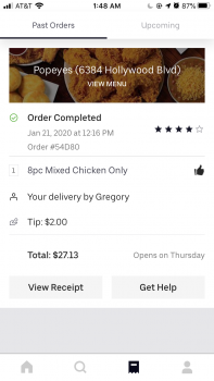 消费者评论 - 食品安全 Popeyes Louisiana Kitchen, 6384 Hollywood Boulevard, Hollywood, Los Angeles, CA, USA Fried chicken f... 照片 #2