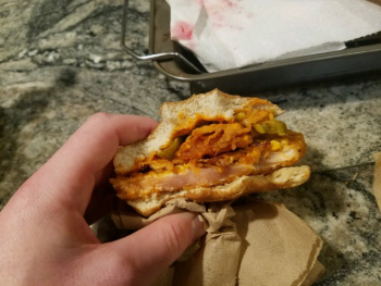 Consumer Food Safety Report Wendy's, 6435 Antelope Road, Citrus Heights, CA 95621, USA wt* is this raw chicken ? photo #2