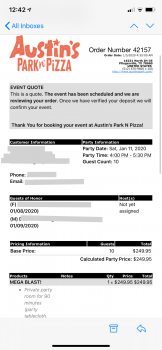 Avaliação do consumidor - Segurança alimentar Austin’s Park N Pizza, North Interstate Highway 35, Pflugerville, TX, USA Eating pizza there Had our... foto #3