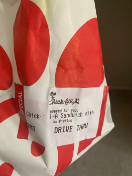 Consumer Review - Food Safety Chick-fil-A, North 83rd Avenue, Peoria, AZ, USA Son and I both got sick last night immediately after... photo #2