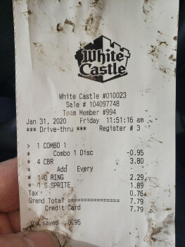 Reseña del consumidor - Seguridad alimentaria White Castle, 3212 W Addison St, Chicago, IL 60618, United States I got sick 45 minutes  after eatin... foto #2