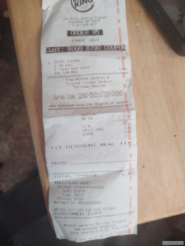 Consumer Review - Food Safety Burger King, North Greeley Highway, Cheyenne, WY, USA ordered two crispy chicken sandwiches both whe... photo #1