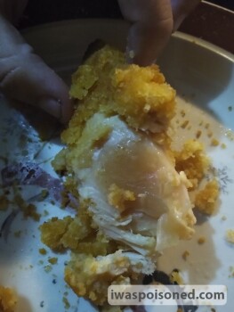Consumer Food Safety Report Tyson Foods Hey I found raw chicken in one of my chicken strips. Y'all wanna explain please? photo #2