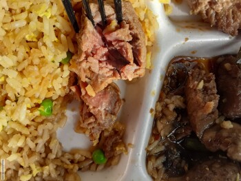 Consumer Review - Food Safety Panda Express, Saint Augustine Road, Valdosta, GA, USA Uncooked steak While waiting for the General... photo #3